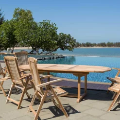 Wohnen Ovaler Gartentisch verlängerbar - Klahuma I