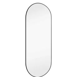 Wohnen Glasmöbel*Ovaler Hängespiegel in Schwarz - Rema