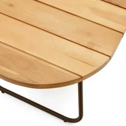 Wohnen Gartentische*Ovaler Outdoor Couchtisch aus Akazie massiv - Ragusca