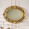 Wohnen Ovaler Spiegel mit goldenem Rahmen - Carlenna