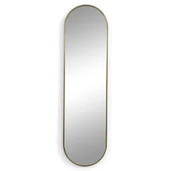 Wohnen Ovaler Wandspiegel in Gold - Bali