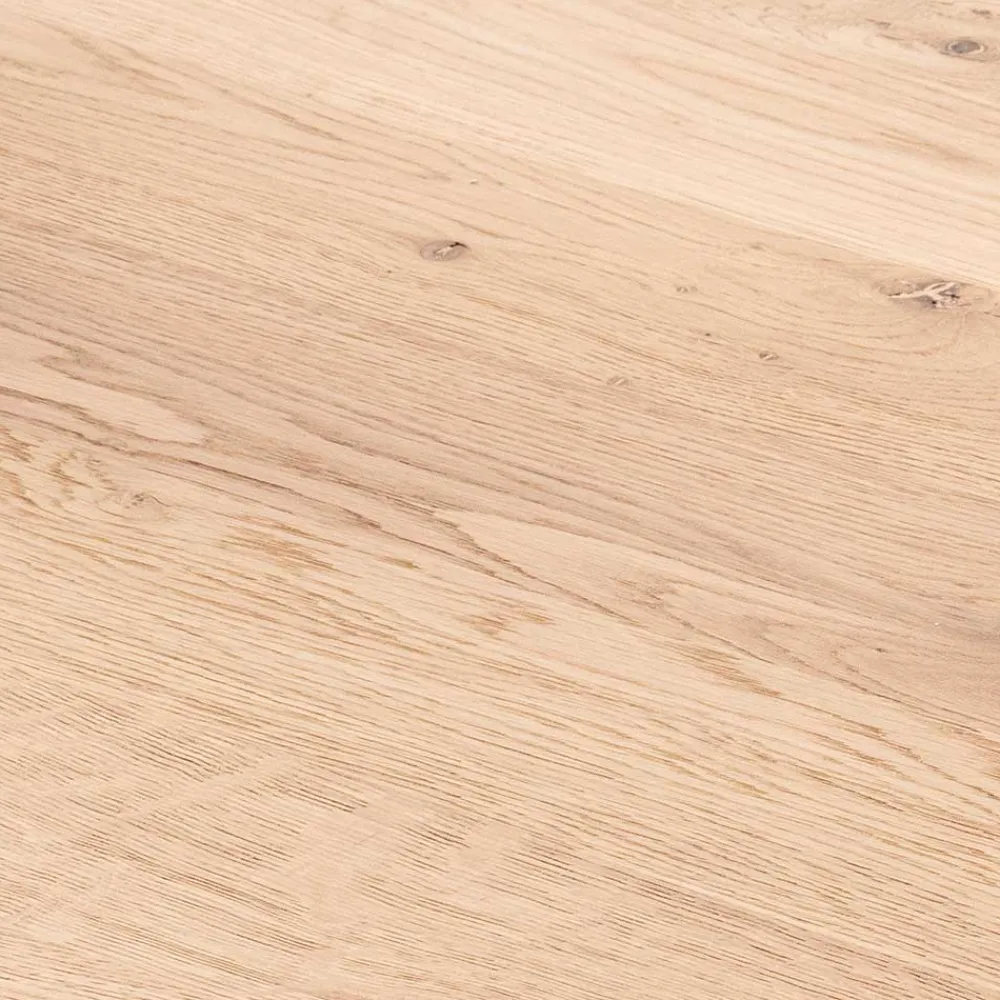 Wohnen Naturholzmöbel|Tische*Ovaler Wildeiche-Tisch mit weißem Spidergestell - French