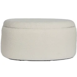 Wohnen Skandinavische Möbel|Sessel & Hocker*Ovaler XL Hocker mit Stauraum-Truhe - Barracin