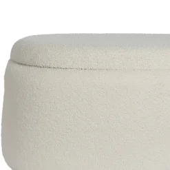 Wohnen Skandinavische Möbel|Sessel & Hocker*Ovaler XL Hocker mit Stauraum-Truhe - Barracin