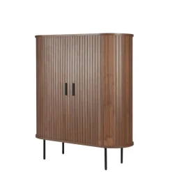 Wohnen Küchenschränke|Highboards*Ovales Highboard mit Schiebetüren - Arura