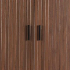 Wohnen Küchenschränke|Highboards*Ovales Highboard mit Schiebetüren - Arura