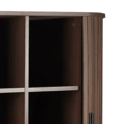 Wohnen Küchenschränke|Highboards*Ovales Highboard mit Schiebetüren - Arura