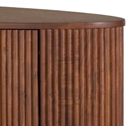 Wohnen Tv & Hifi-Möbel|Tv & Hifi-Möbel*Ovales Retro TV Lowboard aus Akazie - Chalil