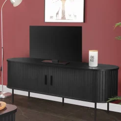 Wohnen Ovales TV-Lowboard mit Schiebetüren - Lurymav