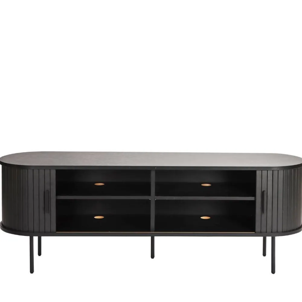 Wohnen Ovales TV-Lowboard mit Schiebetüren - Lurymav