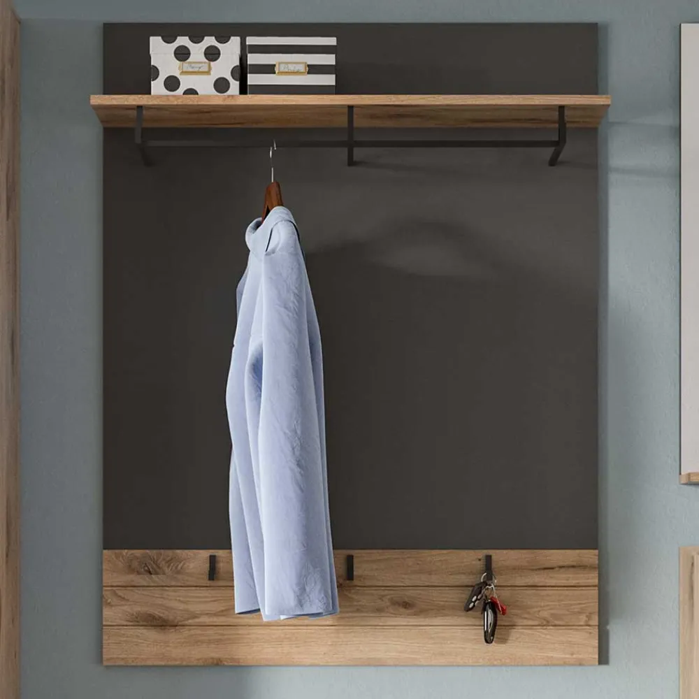 Wohnen Paneel Garderobe mit Stange & 6 Haken - Catamaron