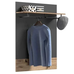 Wohnen Paneel Garderobe mit Stange & 6 Haken - Catamaron