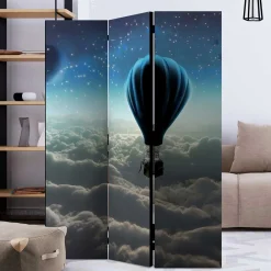 Wohnen Paravents*Paravent Ballon über den Wolken bei Nacht - Abapo