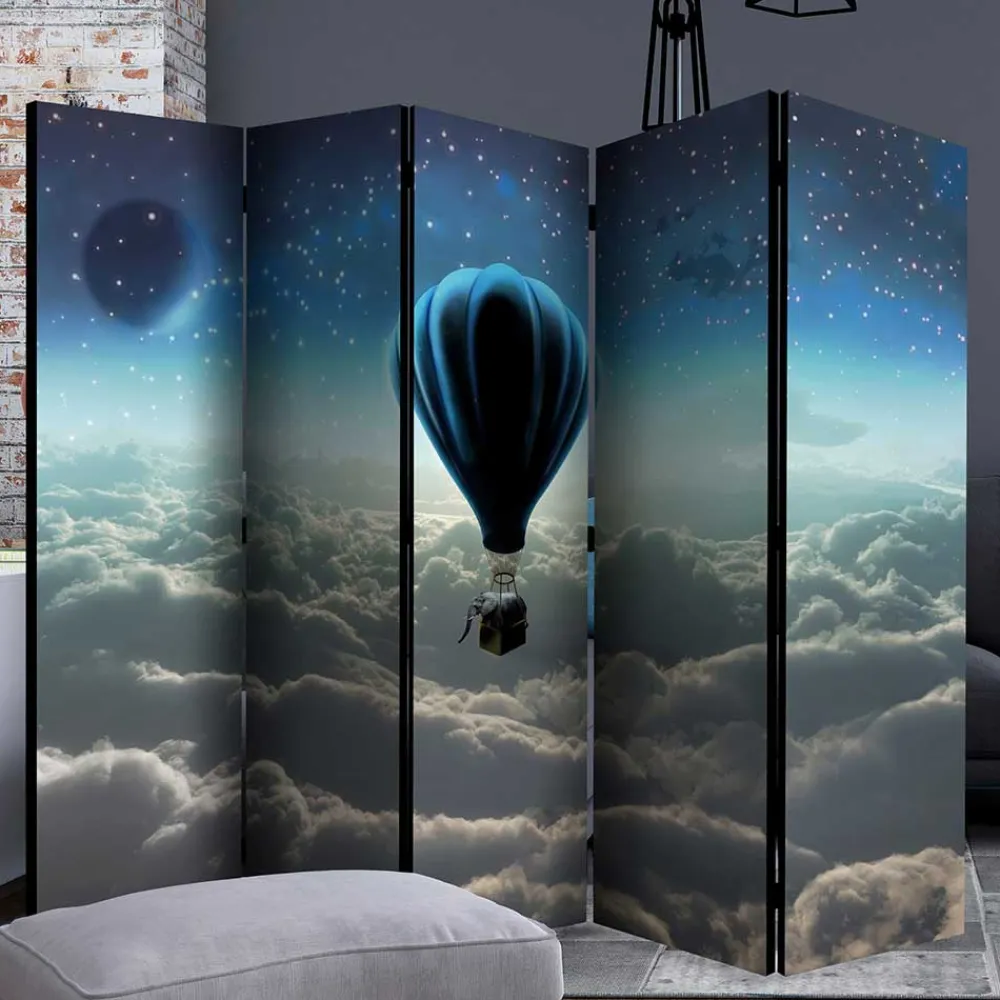 Wohnen Paravents*Paravent Ballon über den Wolken bei Nacht - Abapo