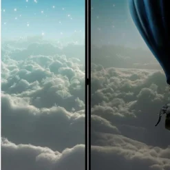 Wohnen Paravents*Paravent Ballon über den Wolken bei Nacht - Abapo