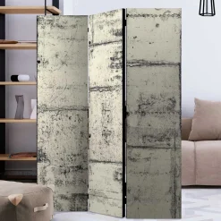 Wohnen Paravent bedruckt in Betonoptik - Whites