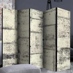 Wohnen Paravent bedruckt in Betonoptik - Whites