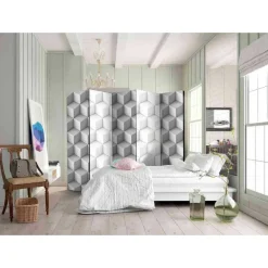 Wohnen Paravent Deko-Raumteiler mit Würfel Motiv - Profi