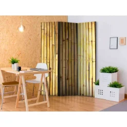 Wohnen Braune Möbel|Paravents*Paravent Foto Trennwand Bambus Rohr - Catjana