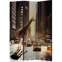 Wohnen Paravents|Wohnzimmer-Regale*Paravent Giraffe in New York Fotokunst - Lisdonna