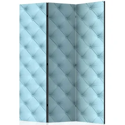 Wohnen Paravent im Chesterfield Look in Hellblau - Prenzla