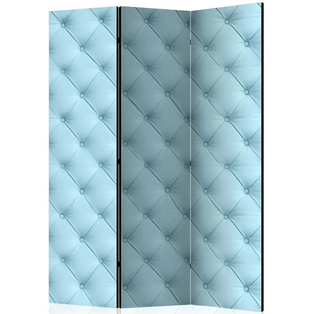 Wohnen Paravent im Chesterfield Look in Hellblau - Prenzla
