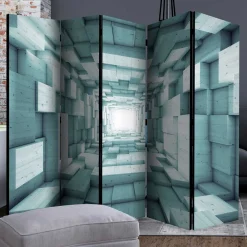 Wohnen Wohnzimmer-Regale|Paravents*Paravent in Blaugrau 3D Motiv Druck - Veit