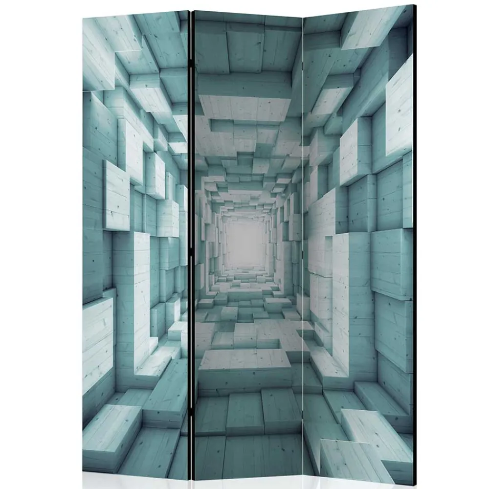 Wohnen Wohnzimmer-Regale|Paravents*Paravent in Blaugrau 3D Motiv Druck - Veit