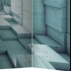 Wohnen Wohnzimmer-Regale|Paravents*Paravent in Blaugrau 3D Motiv Druck - Veit