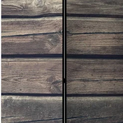 Wohnen Paravent in Bretter Wand Optik - Cremo