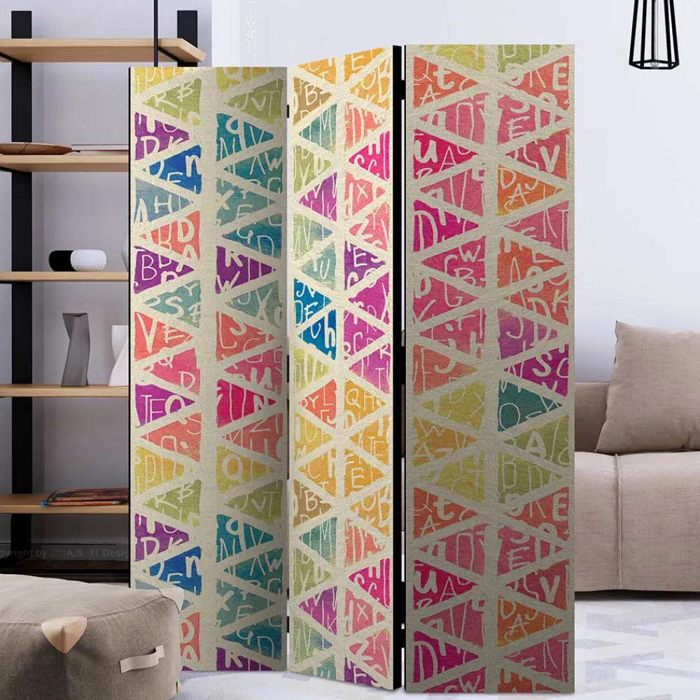 Wohnen Paravent in Bunt bedruckt - Exeta