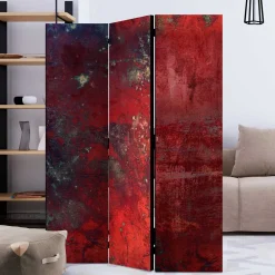 Wohnen Paravents*Paravent in Dunkelrot Rot Betonstruktur - Monrovia