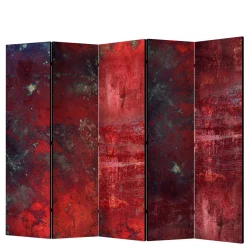 Wohnen Paravents*Paravent in Dunkelrot Rot Betonstruktur - Monrovia