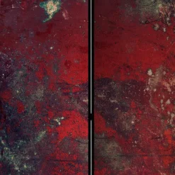 Wohnen Paravents*Paravent in Dunkelrot Rot Betonstruktur - Monrovia