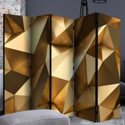 Wohnen Paravent in Goldfarben & Braun - Austral