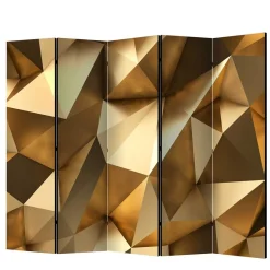 Wohnen Paravent in Goldfarben & Braun - Austral