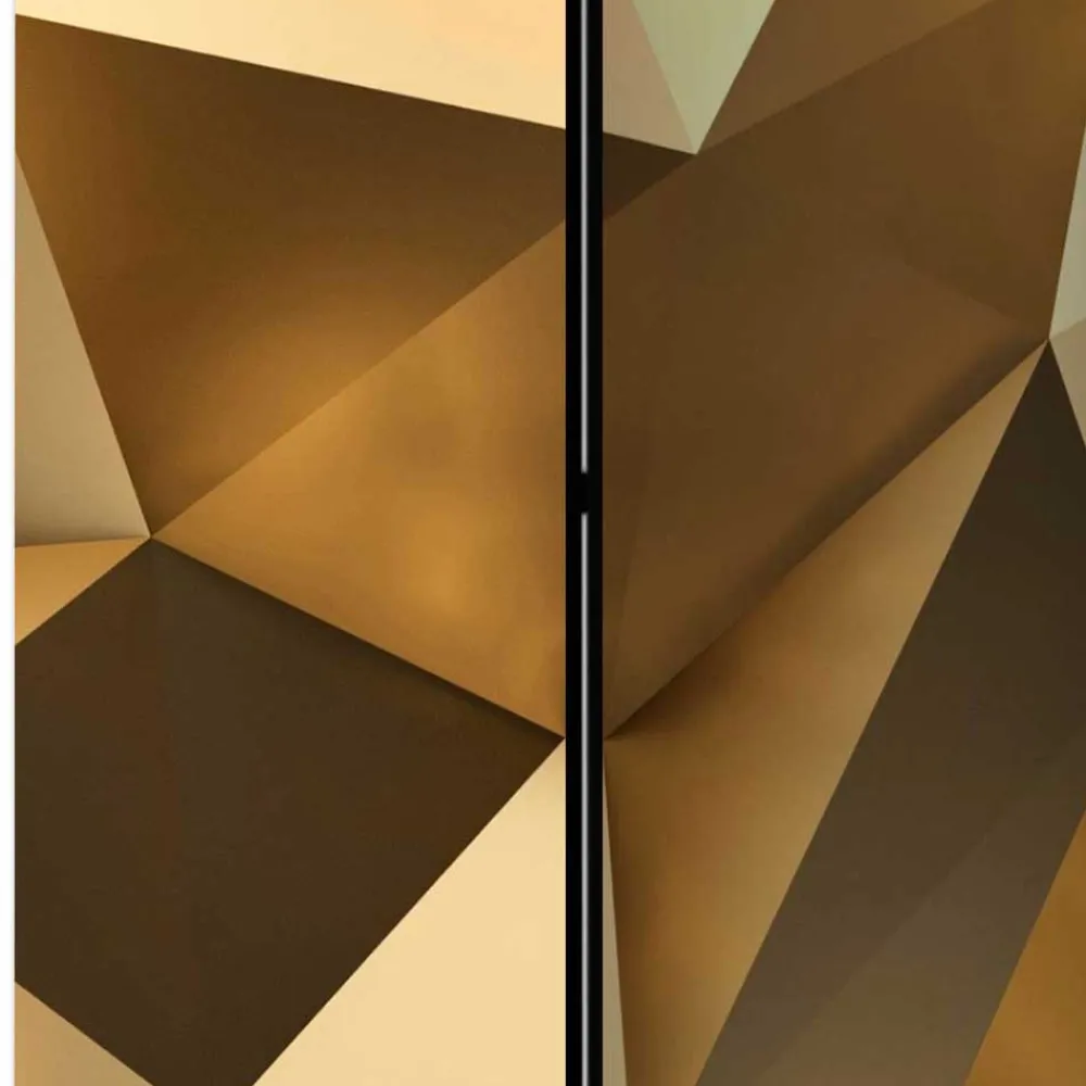 Wohnen Paravent in Goldfarben & Braun - Austral