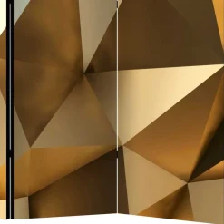 Wohnen Paravent in Goldfarben & Braun - Austral