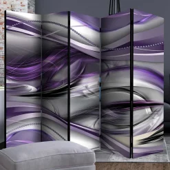 Wohnen Paravent in Grau & Violett bedruckt - Jawos