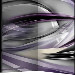 Wohnen Paravent in Grau & Violett bedruckt - Jawos