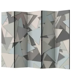 Wohnen Wohnzimmer-Regale*Paravent in Grautönen Dreiecke Muster - Trinity