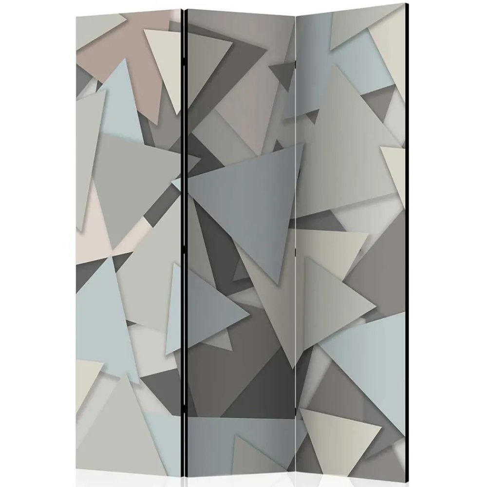 Wohnen Wohnzimmer-Regale*Paravent in Grautönen Dreiecke Muster - Trinity