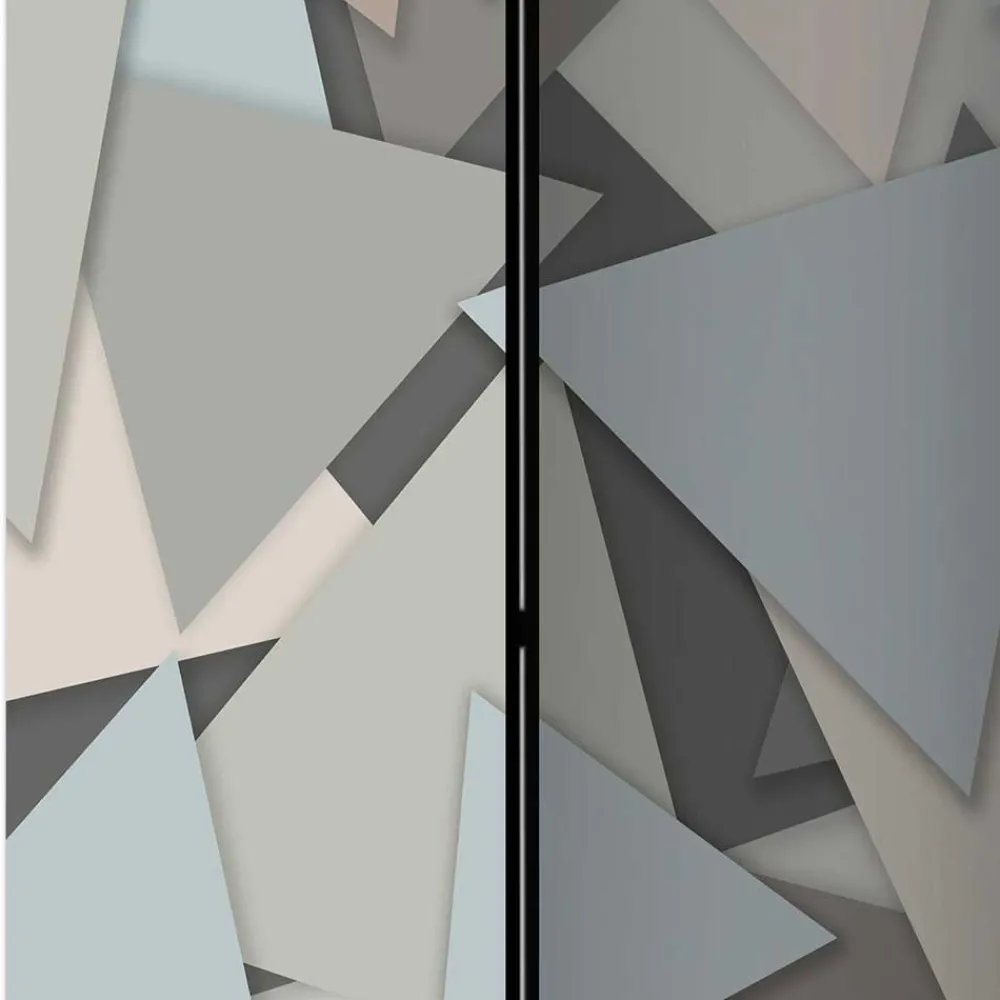 Wohnen Wohnzimmer-Regale*Paravent in Grautönen Dreiecke Muster - Trinity