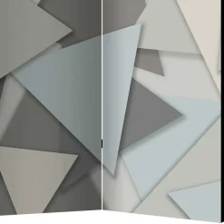 Wohnen Wohnzimmer-Regale*Paravent in Grautönen Dreiecke Muster - Trinity