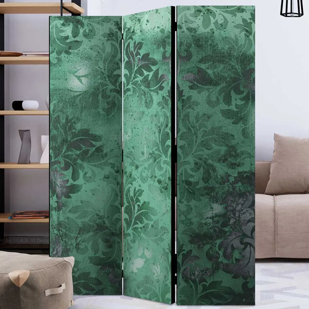 Wohnen Paravent in Grün Grau Ornament - Vilma