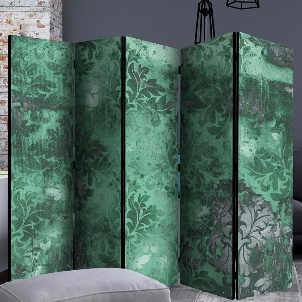 Wohnen Paravent in Grün Grau Ornament - Vilma