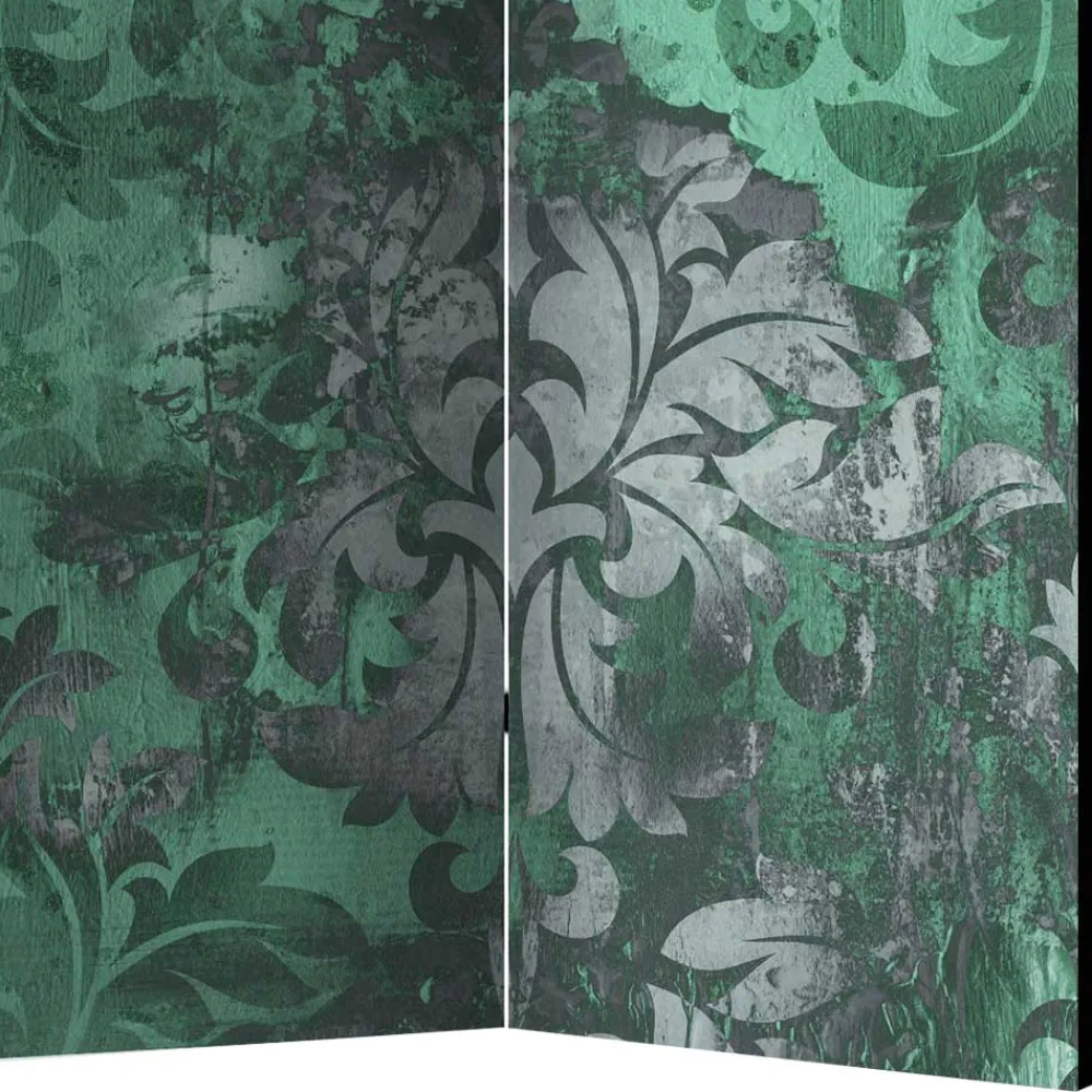 Wohnen Paravent in Grün Grau Ornament - Vilma