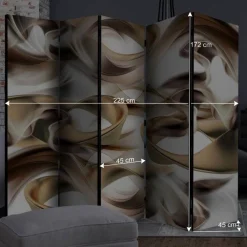 Wohnen Paravents*Paravent in Hellbraun Braun Grau - Traciana