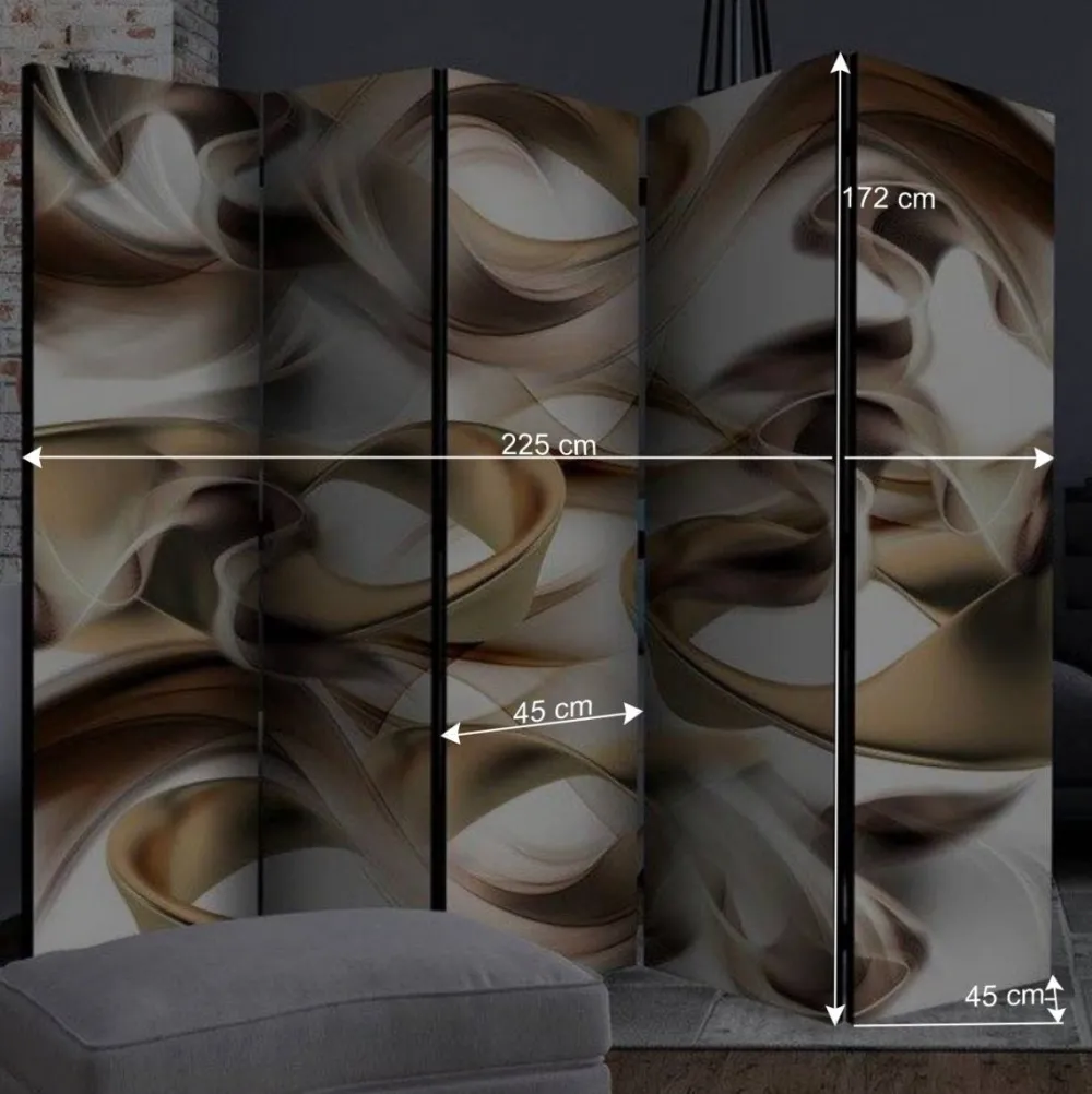 Wohnen Paravents*Paravent in Hellbraun Braun Grau - Traciana