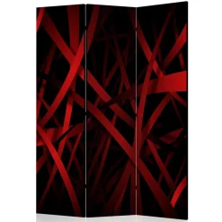 Wohnen Wohnzimmer-Regale|Paravents*Paravent in Rot & Schwarz - Lenn